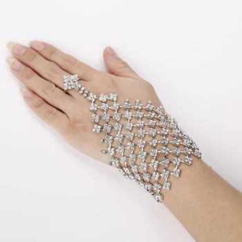 2019 Nové Luxusní Módní Ženy Svatební Náramky, Rukavice Zlato Stříbrná Barva Crystal Svatební Náramek Šperku Strana Šperky Dárky