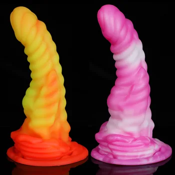 Multicolor Měkké Silikonové Monstrum Anální Plug Vibrátor Masturbators Prostaty Masáž Anální Kolík Dilda Penis Sexuální Hračky Pro Ženy, Muže Gay