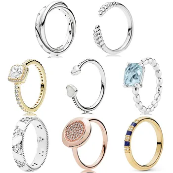 Původní Vířící Symetrie Nadčasovou Eleganci Jemné Srdce Ring Pro Ženy 925 Sterling Silver Prsten Evropy Dárek Šperky