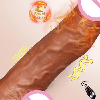 bezdrátové dálkové otáčení teleskopické velký vibrátor vibrátor dospělý sex hračky pro ženu, realistický penis péro vagina ženské masturbace