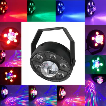 Par Světlo Rotující DMX Laser Projektor Strobe Magic Ball 6IN1 Fázi Osvětlení DJ Disco Party Holiday Dance Svatební Účinek Lampy