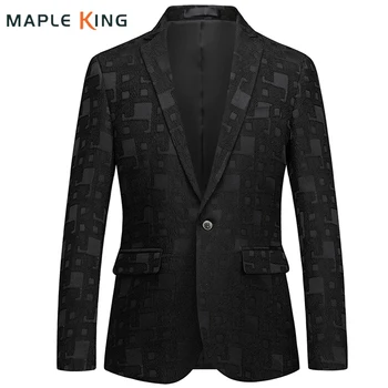 Pánská Nejlepší Svatební Obleky, Bundy 2022 Luxusní Formální Kostkované Sociální Podnikání Sako Homme Muži Černé Svatební Kabát Terno Masculino 6XL