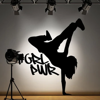 Girl Power Hip Hop Dance Zeď Obtisk Dospívající Dívka Pokoj Senzace, Triky, Hudba, Tanečník, Milovník Inspirující Citace Samolepka Na Zeď Dětský Pokoj Vin