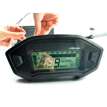150 mm LCD displej Digitální Podsvícení Motorky Počítadlo ujetých kilometrů, Rychloměr, Otáčkoměr