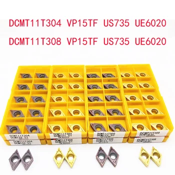 DCMT070204 DCMT11T304 DCMT11T308 VP15TF US735 UE6020 vnitřní soustružení nástroj soustruh nástroje Řezný nástroj otáčení vložit