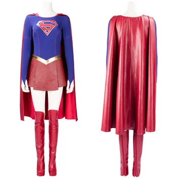 Kara Danvers Cosplay Kostým Šaty Oblečení Dívky Uniformu, Plášť, Halloween, Karneval, Kostým